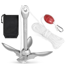 Anker Boot Bootsanker 1,5 kg Bootszubehör Klappanker Sup Anker mit 20M Ankerl...