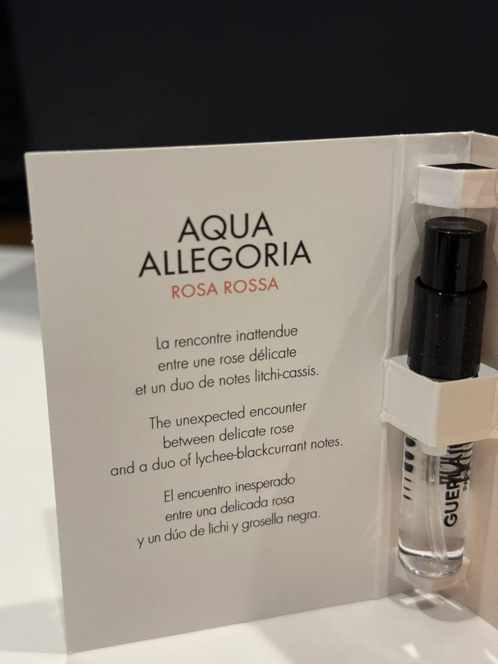 Guerlain • Aqua Allegoria • Rosa Rossa • Eau de Toilette EDT • Muestra Spray • Nuevo Foto 3 de 4