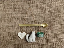 2022 Purina Fancy Feast Feastivities White Cat Christmas Hanging Ornament