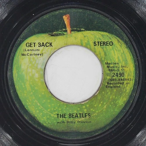 THE BEATLES & BILLY PRESTON Get Back APPLE 2490 VG- 45 1969 Pop Rock 7" Classic