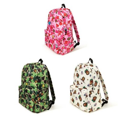 BAPE A BATHING APE BABY MILO LARGE BACKPACK #1 Ivory Green Pink 3 Colors New