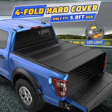 5.7/5.8FT Hard Tonneau Cover For 2009-2025 Ram 1500 Truck Bed 4-Fold Waterproof