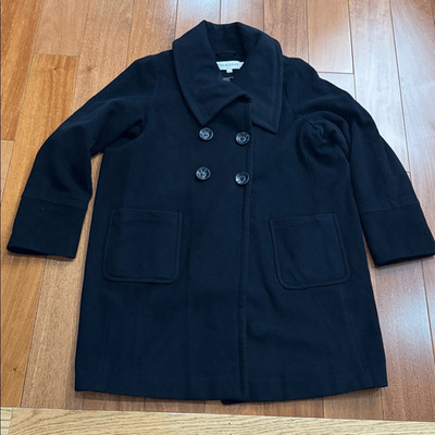 Pendleton Classic Black Wool and Cashmere Blende Coat size XL