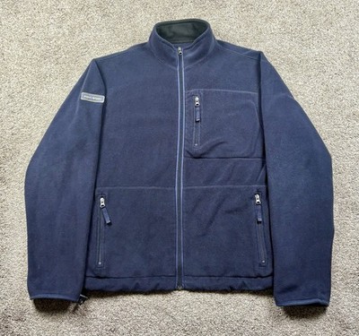 Vintage Polo Sport Ralph Lauren Jacket Mens Size L Blue Fleece Full Zip Polartec