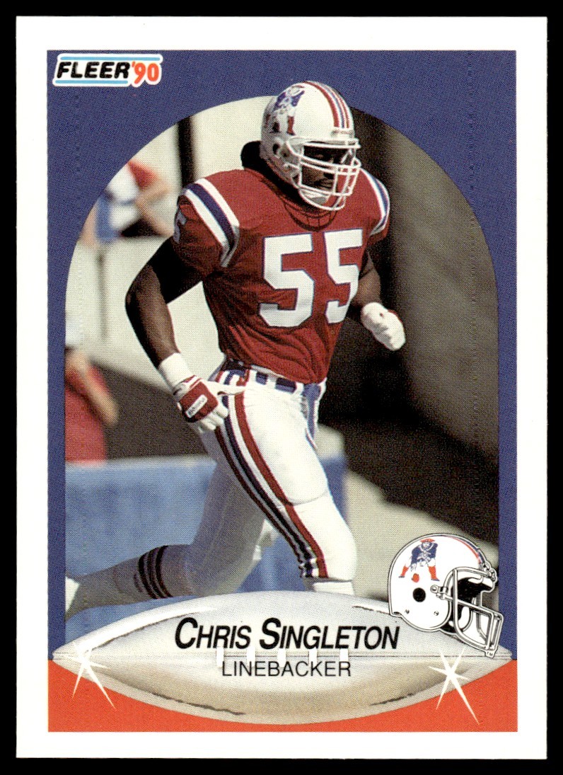 1990 Fleer Update Chris Singleton Rookie New England Patriots #U-7