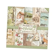 STAMPERIA INTERNATIONAL, KFT PAPER PAD 8X8 10PK FOREST, 20.3 x 20.3 (8" x 8"), 