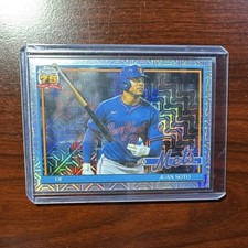 2025 Topps Chrome 75 Years Juan Soto New York Mets Mojo Parallel 75th #91C-44