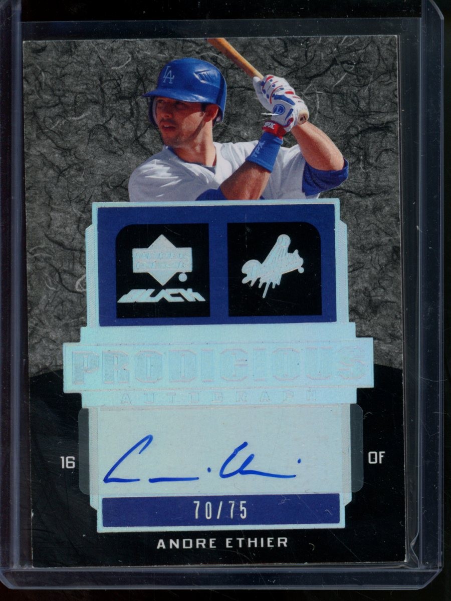 2007 UD Black Andre Ethier Prodigious Auto /75 #PR1-AE