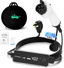 40Amp EV Charger, 25FT Electric Car Charger with Bag NEMA 14-50P J1772 Evs