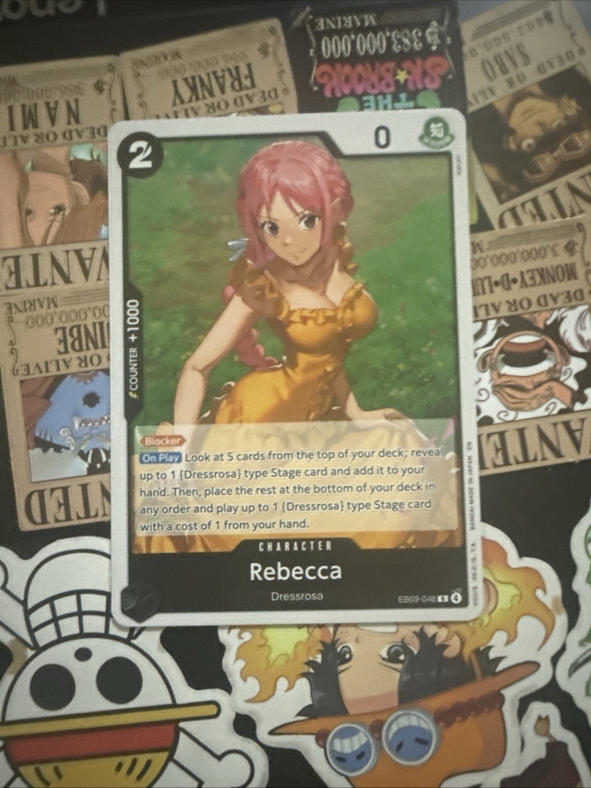 One Piece Rebecca EB03-048 Rare Foil Heroines Mint EN English