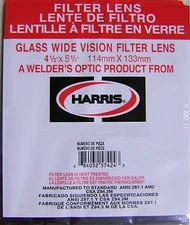 Harris Shade 8 Welding Helmet Glass Filter Plate Lens 4 1/2" x 5 1/4" 1045080