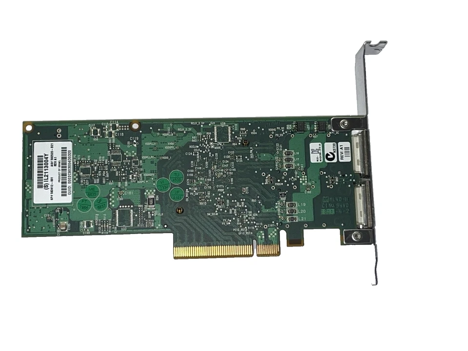 HP 593412-001 4X QDR CX-2 INFINIBAND Dual Port PCIe 592520-B21 Netzwerk Karte FP - Bild 2 von 3