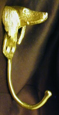 SALUKI J Hook, Robe Hook, Coat Hook, Leash Hook Bronze
