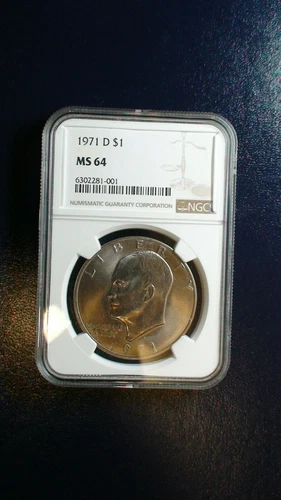1971 D EISENHOWER Dollar NGC MS64 UNCIRCULATED IKE $1 Coin BUY IT NOW!