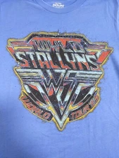 Wyld Stallyns World Tour TShirt Bill And Ted Medium Blue New 