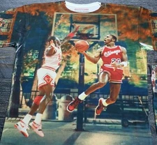 Custom Jordan vs Jordan playground Sublimated Shirt  laney bred carmine Toro 