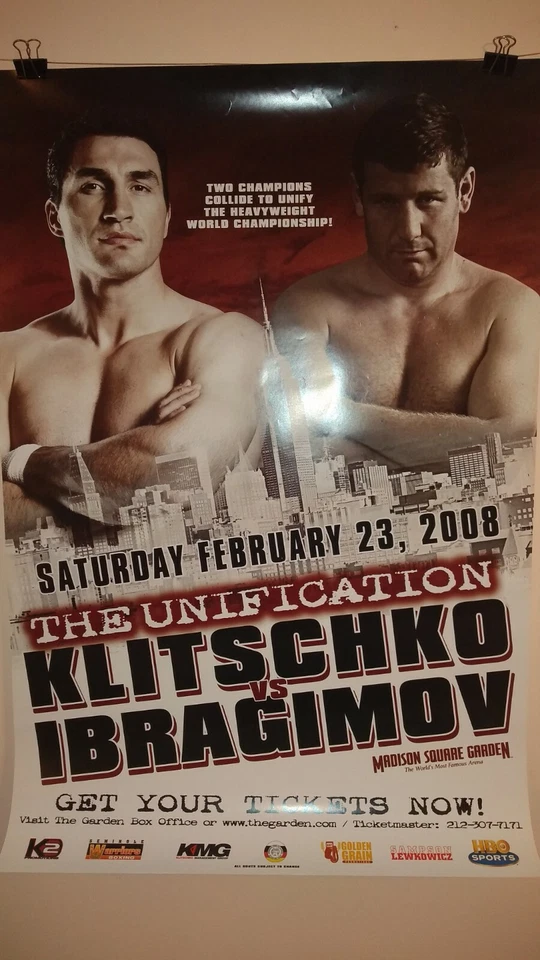 Póster de boxeo Klitschko unificación @ MSG (23 de febrero de 2008) Foto 2 de 4