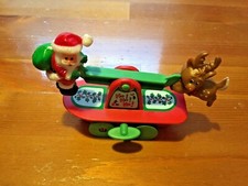 SANTA RUDOLPH CHRISTMAS WIND UP TOY, VINTAGE, CUTE, RARE