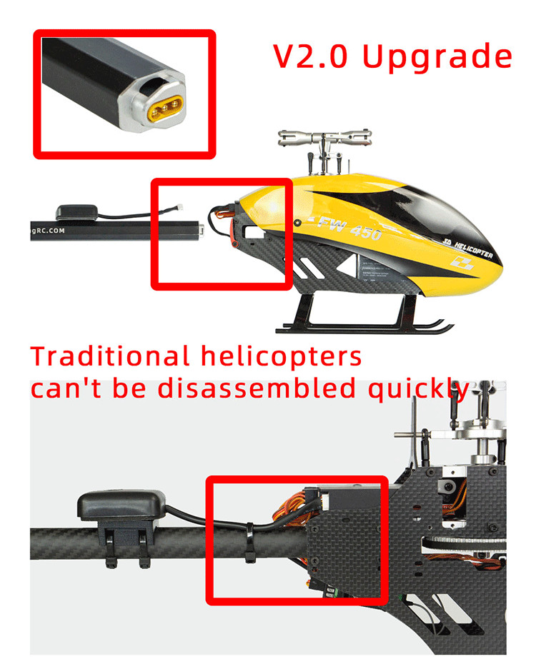 FW450 V2 Helicopter w/ H1 Flight Controller ARTF White Fast Ship 2024 NEW FEDEX