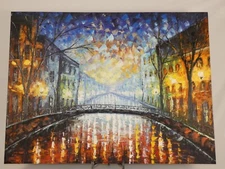 Abstract Hand Painted Oil Canvas Art 48"x36"