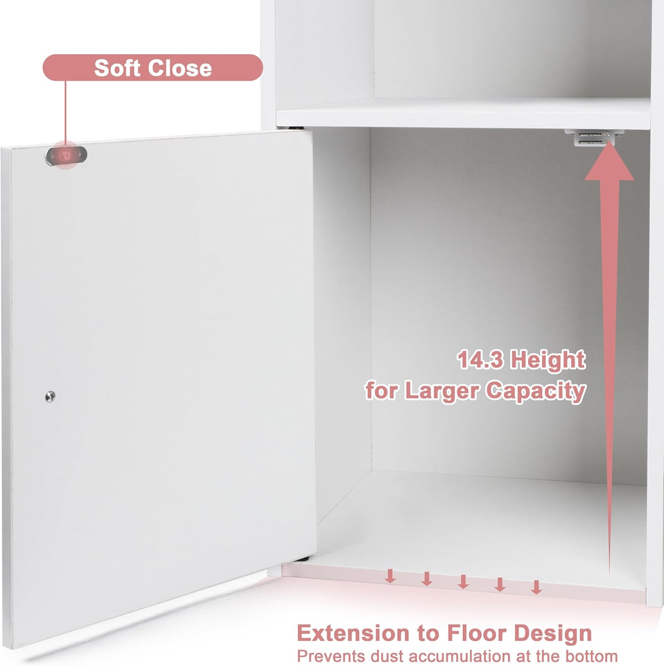 Xilingol Kids Toy Storage Organizer W/8 Removable Toy Bins, 4Tier Toy