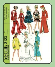 11 " Teen Doll Clothes Sewing Pattern for Barbie Wardrobe McCall's 2123 Vtg 1969