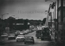 1991 Press Photo Wisconsin Avenue Bridge in Milwaukee before being demolished