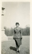 WW2 ERA SOLDIER Found MILITARY Photograph bw Portrait VINTAGE 210 LA 84 P
