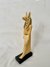 Egyptian Anubis Gold on Black Base Resin Statue Figurine 6.75" # 603 Unique