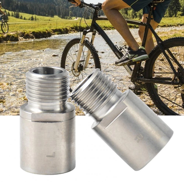 One Pair Bicycle Pedal Extender Adapter Steel Screw MTB Mountain