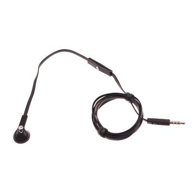 Wired Earphone Mono Headset Single Earbud 3.5mm Headphone Flat for SmartPhones