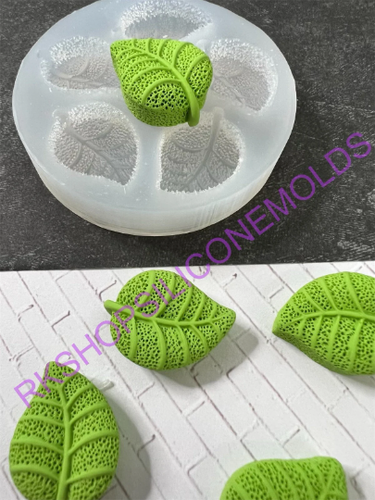leaves silicone mold size small for Fondant-Resin-polymer Clay-handcrafts-wax - Picture 5 of 10