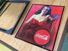 VTG Fyodor Golan x Coca Cola Graphic Print Pin Up Vamp framed poster 16x20