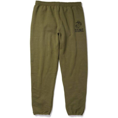 Marine Corps Issue Sweats- USMC Green PT Sweatpants- Military