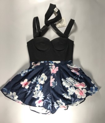 angel biba blue dress Just Magic Tied Shoulder Bubble Hem Mini Dress Baby Blue