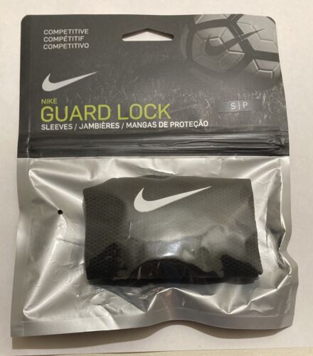 Nike Guard Lock manches 1 paire adulte petit noir unisexe LIVRAISON GRATUITE !!! - Photo 1/2