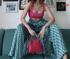 Zara Stunning Printed Flared Trousers XL - BLOGGER FAV