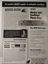 Acoustic Sounds Manley Labs Steelhead Phono Stage 2002 Print Ad