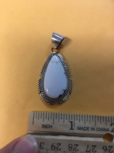 native american navajo white buffalo turquoise pendant alfred