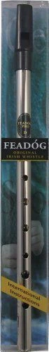 Improved New Feadog Pro in "D" Pack Irish Tin Penny Whistle- Nickel