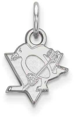 10K Weißgold NHL Pittsburgh Penguins X-Small Anhänger von LogoArt