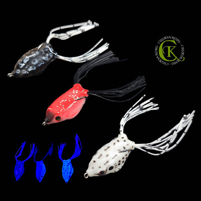 3x TopWater Frosch Frog Imitate Insekt Wobbler Kunstköder Raubfisch Barsch Pike