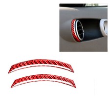 Cubierta de salida de ventilación de aire de puerta de fibra de carbono 2 piezas roja para Nissan 350Z 2003-09