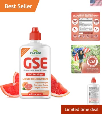 Grapefruit Seed Extract - 3X Strength, 300 mg/8 Drops   500 Servings
