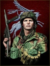 1/10 BRITISH Man Modern Warrior Bust Resin Figure Model Miniature Unassembled