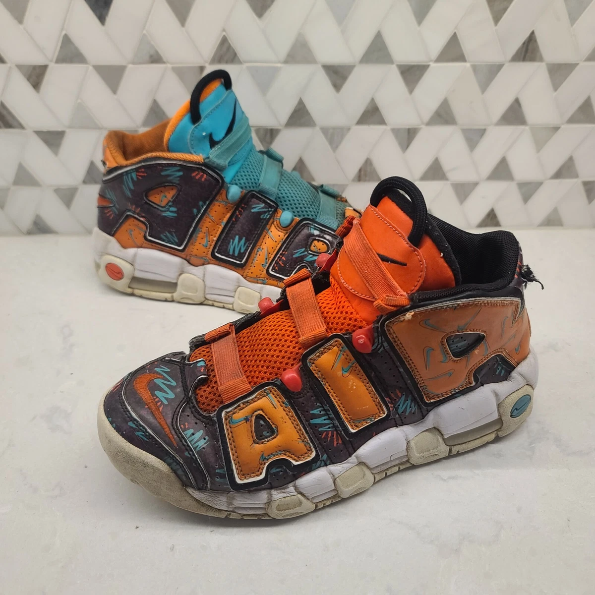 Air More Uptempo GS &#034;What The Pack&#034; Shoes AT3408-800 Youth Size 6.5Y eBay