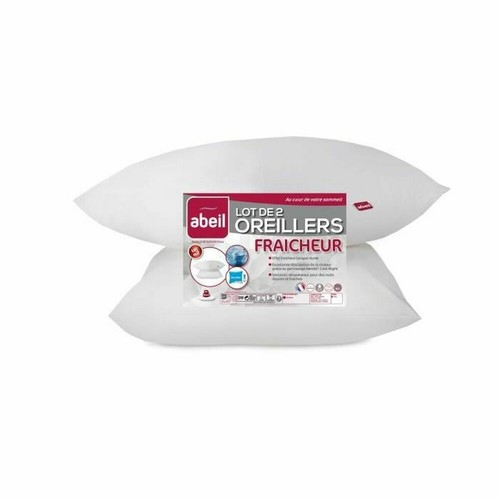 Blanrêve Set Di 2 Cuscini Comfort 60x60 Cm - Imbottitura In Fibra Sintetica Riciclata - Bianco, Ipoallergenico