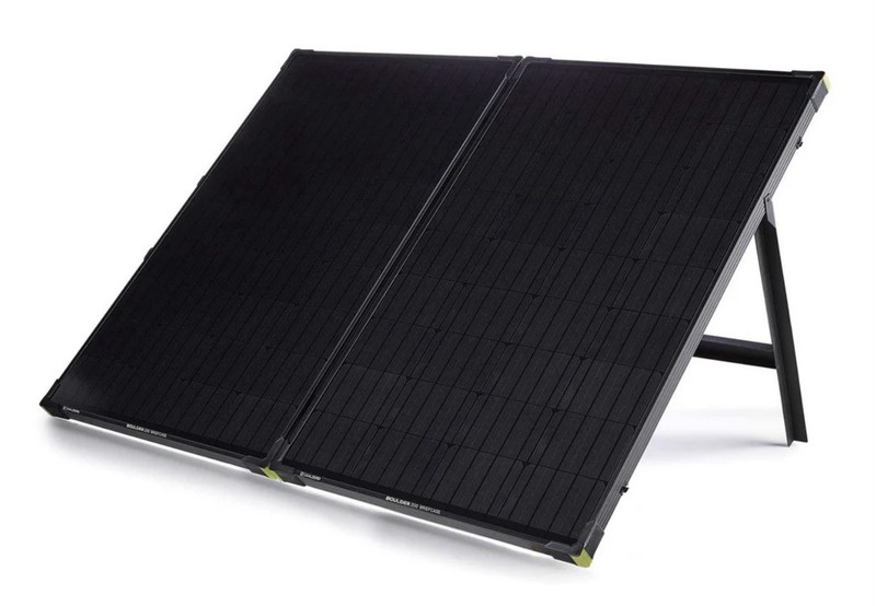 Boulder 200 Portable Solar Panel Briefcase with cord, built-in kickstand, and...
