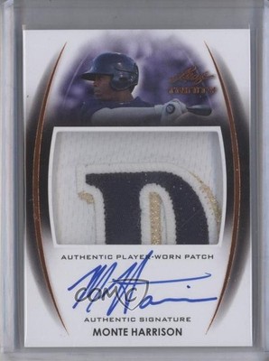 2014 Leaf Trinity Patch Bronze Monte Harrison #PA-MH1 Patch Auto 0g4