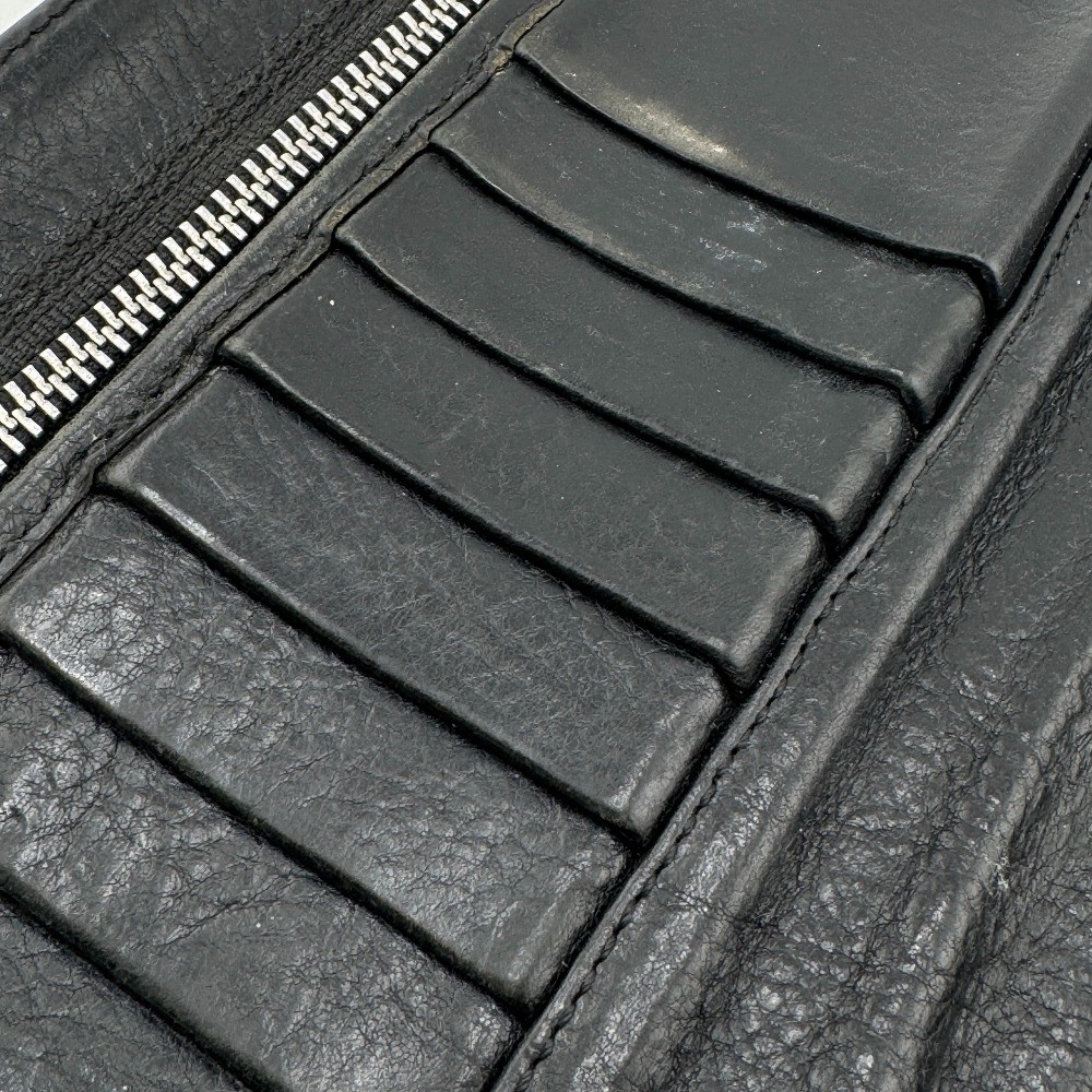 CHROME HEARTS Cross button long wallet leather Greasy Purse black leather mens thumbnail 7
